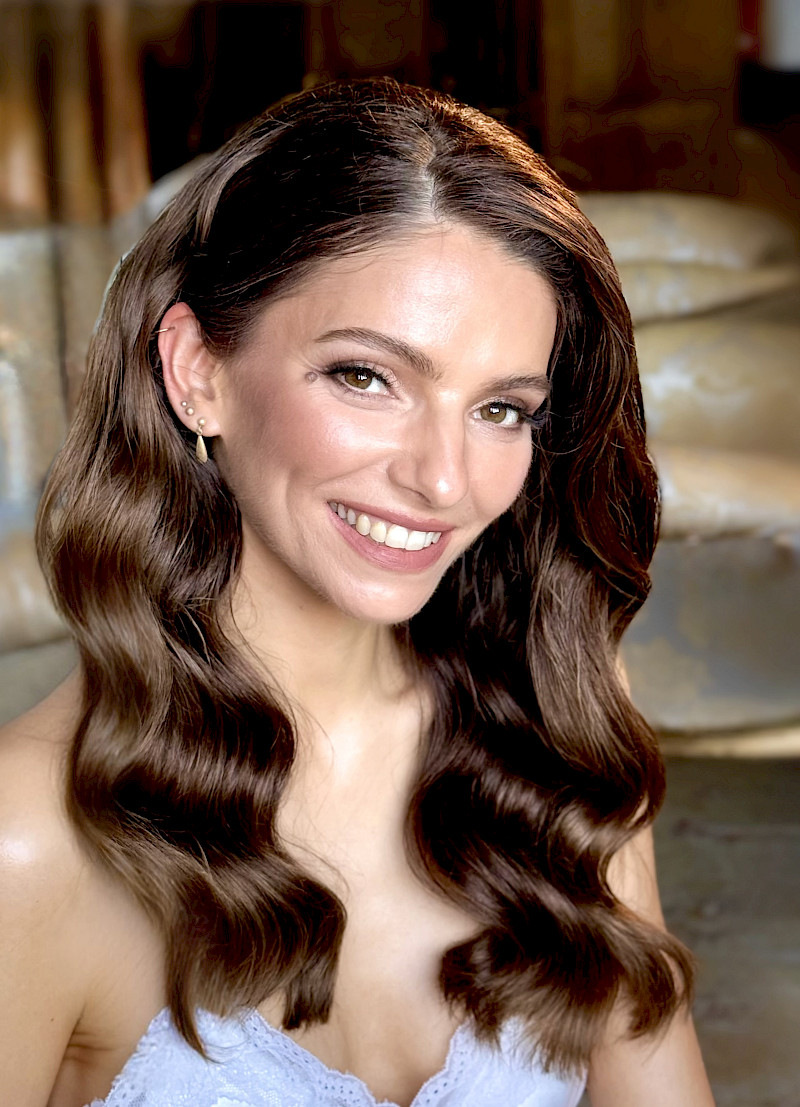 Hollywood Waves and Bridal Makeup At Elegant Hair and Beauty at Hengrave Hall